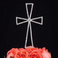 LOVENJOY Gift Box Pack Cross Rhinestone Crystal Cake Decoration Topper for Wedding Religious Baptism Christening... N2
