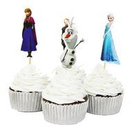 BETOP HOUSE Set of 24 Pieces Frozen Cake Cupcake Decorative Cupcake Topper for Kids Birthday Party Themed Party