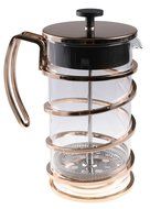 Gourmet 1 Liter Gold French Press Coffee Brewer with Spiral Design