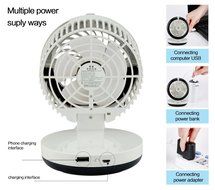 Misting Fan, Wooboo Handheld Personal Fan with 2000mAh Powerbank and Humidifier, for Traveling, Fishing, Camping... N5