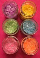 Pastel Edible Glitter SET (6 COLORS) 1/4 oz. cakes, cupcakes,baby shower, cookies By Oh! Sweet Art (Orange)