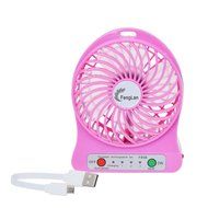 FengLan USB Portable Fan 3 Speeds Rechargeable Mini USB Fan Portable Output Electric Desk Cooling Fan for Travel... N6