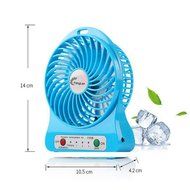 FengLan USB Portable Fan 3 Speeds Rechargeable Mini USB Fan Portable Output Electric Desk Cooling Fan for Travel... N9