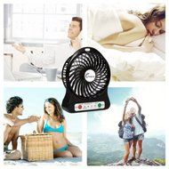 FengLan USB Portable Fan 3 Speeds Rechargeable Mini USB Fan Portable Output Electric Desk Cooling Fan for Travel... N11