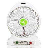 INVESCH Portable Lithium Battery Fan 4-inch Vanes 3 Speeds Rechargeable Desktop Fan (Black) N7