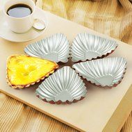 Yilove Non Stick 3" Shell Molds Tart Baking Cups Mini Cake Pans 5 Pack N2