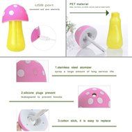 Life Taste Portable Ultrasonic Cool Mist Humidifier Mushroom Humidifier for Skin Moisturizing with Colorful LED... N5