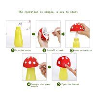 UnitedPlug 200ml Electric USB Mini Portable Travel Home Office Ultrasonic Air Cool Mist Humidifier Mushroom N6