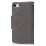 Badalink iPhone 7 Wallet Case (4.7") 9 Card Slots Plastic Mirror Flip Stand Case Embossed Flower Girl PU Leather... N29