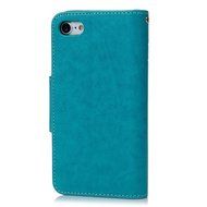 Badalink iPhone 7 Wallet Case (4.7") 9 Card Slots Plastic Mirror Flip Stand Case Embossed Flower Girl PU Leather... N38