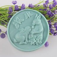 Sher Two Rabbits Butterfly Shaped Soap Molds Mould Fondant Cake Chocolate Silicone Mold, Decoration Tools Bakeware N2