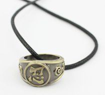 Naruto Shinobi / Ninja Symbol ring necklace Anime charm pendant