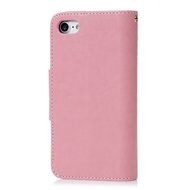 Badalink iPhone 7 Wallet Case (4.7") 9 Card Slots Plastic Mirror Flip Stand Case Embossed Flower Girl PU Leather... N44