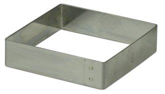 DeBuyer Square Ring Mold 12cm (4.75 inch x 3/4 inch)