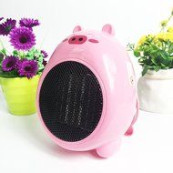 Energy-saving Portable 2-Speed Electric Fan Heater Cute Animal Household Warmer (Blue) N13