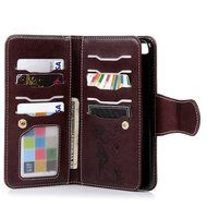 Badalink iPhone 7 Wallet Case (4.7") 9 Card Slots Plastic Mirror Flip Stand Case Embossed Flower Girl PU Leather... N47