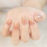 EVTECH(TM) 24 Pcs Nail Decals French Artificial Full Cover False Nails Round Head Nail Art Tips Fashion Style... N29