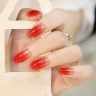 EVTECH(TM) 24 Pcs Nail Decals French Artificial Full Cover False Nails Round Head Nail Art Tips Fashion Style... N30