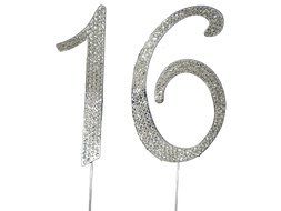 Number 2 Rhinestone Crystal Cake Topper Silver, Numbers, Letters for Wedding, Birthday, Anniversary, Party. Shine... N11