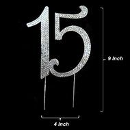 Number 2 Rhinestone Crystal Cake Topper Silver, Numbers, Letters for Wedding, Birthday, Anniversary, Party. Shine... N14