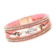 AutumnFall Women Bohemian Bracelet Woven Braided Handmade Wrap Cuff Magnetic Clasp (Black) N8