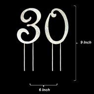 Number 2 Rhinestone Crystal Cake Topper Silver, Numbers, Letters for Wedding, Birthday, Anniversary, Party. Shine... N15