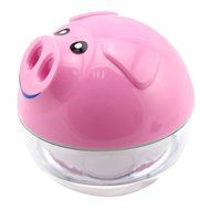 gloednApple 200ML Mini Want Pig Ultrasonic Humidifier USB Air Purifier with Nigh Light (Pink) N3