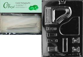 Cybrtrayd J012 Piano Chocolate Candy Mold with Exclusive Cybrtrayd Copyrighted Chocolate Molding Instructions