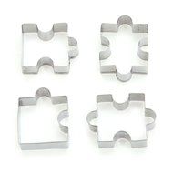 Affe 4Pcs/set Stainless Steel Cookie Puzzle Shape Cookie Cutter Set DIY Biscuit Mold