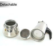 2-Cup Stove Top Espresso Pot Coffee Maker Percolator, Stainless Steel N4