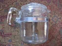 VINTAGE Pyrex Flameware 9 cup Coffee Pot Percolator Complete