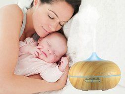 Ultrasonic Cool Mist Humidifier,300ml Arom Oil Diffuser with 7 Colors LED, Waterless Auto Shut-off for Baby Study... N2