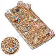 LG G5 Case, LG G5 Bling Case-Spritech(TM) 3D Handmade Colorful Diamond Bling with Butterfly Flower Decoration... N35