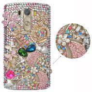 LG G5 Case, LG G5 Bling Case-Spritech(TM) 3D Handmade Colorful Diamond Bling with Butterfly Flower Decoration... N37