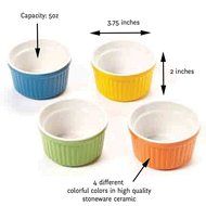 Uno Casa Ramekins - Make Your Home Pop with Color - Set of 4, 5 oz. N3
