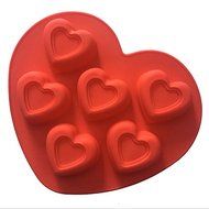 GUO -Love Silica gel cake Mold Chocolate molds 5 pieces