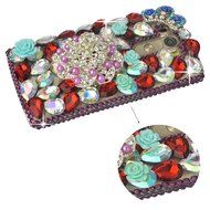 LG G5 Case, LG G5 Bling Case-Spritech(TM) 3D Handmade Colorful Diamond Bling with Butterfly Flower Decoration... N42