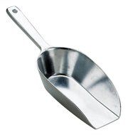 HIC Flat Bottom Multi-Purpose Food and Utility Scoop, Commercial-Grade Anodized Cast Aluminum, 4.5-Inches, 100...