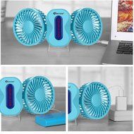 USB Mini Fan,BAVIER&reg; Couples mini fan,Sound-free design Desktop Fan,Portable USB Fan,3 Speed Adjustable,USB Cooling... N15