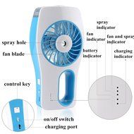 Accmor Handheld Water Mist Fan, Mini Outdoor Misting Fan with Cool Humidifier, Humidifier with 2000mAh Rechargeable... N3