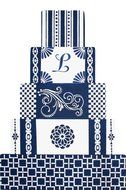 Designer Stencils C487 Mini Check Cake Stencil, Beige/semi-transparent