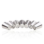 Cake Decorating Piping Tips 15 Pcs Stainless Steel Russian Tulip Icing Piping Kit Nozzles Cake Decoration Tips... N4
