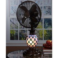 Deco Breeze Mosaic Azure Desktop Fan