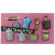 Funshowcase Baking Fun Candy Silicone Mold for Cake Decorate, Clay, Crafting