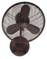 Craftmade BW116AG3 Bellows I Oscillating Wall Fan, 16", Aged Bronze