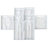 6pcs Fondant Cake Mold Sugarcraft Decoration 3D Woman Body Figure Parts