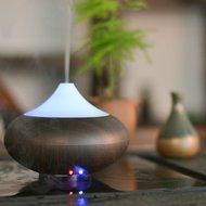 Mini Ultrasonic Humidifiers Aromatherapy Essential Oil Diffuser (100ml, light wood grain) N12