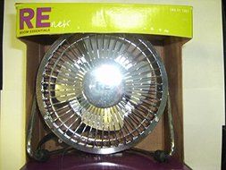 RE 4" Personal Desktop Electric Fan in Silver