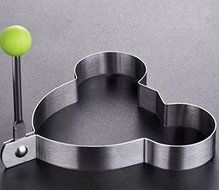 Runde@ 5pcs Stainless Steel Fried Egg Mold Pancake Mold Kitchen Tool Pancake Rings with Oil Brush N2