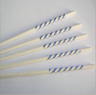 100pcs 4 1/2&quot; X 5/32&quot; Lollipop Sticks for Cake Pops - Blue Stripy Color